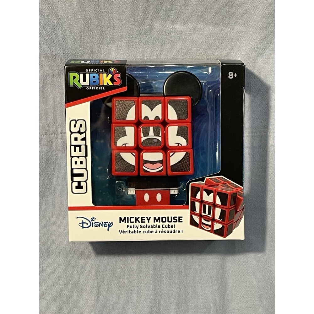 NEW Official Rubik's Cube - Disney Mickey Mouse - Fully Solvable Cube‎ W/ Stand